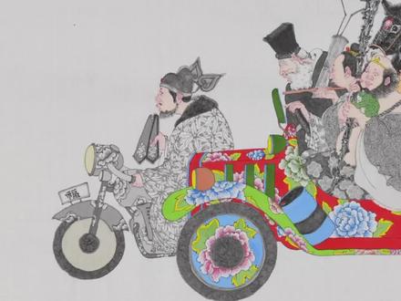 走啊,写生去啊!#创作灵感 #写生生活 #每日一画 #想画就画 #国画教程 #八仙过海 @DOU+小助手 @画画的沈鹏