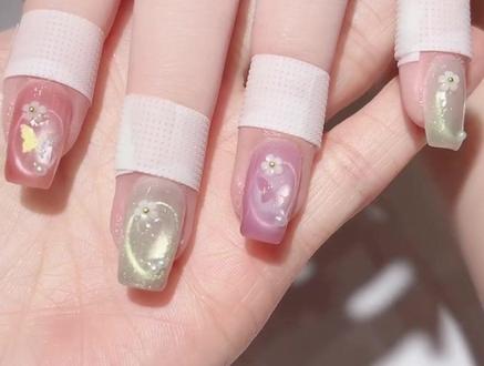 下江南+粉蝶青提~ #美甲 #kasi #kasi美甲 #美甲教程 #美甲分享