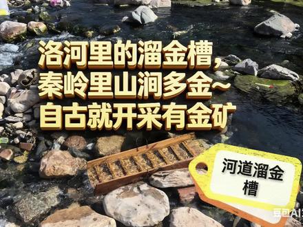 洛河里的溜金槽,秦岭山涧多金~自古就开采有金矿#黄金 #金子 #砂金 #陨落地质学 #洛源镇