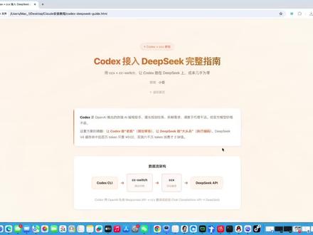 codex接入deepseek 保姆级codex接入deep seek#codex#deepseek