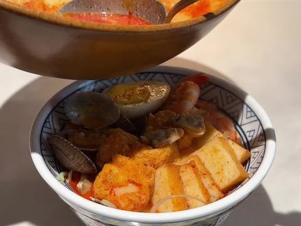 家庭版南洋风味叻沙 #叻沙 #美食界有自己的丰容挑战 #面条 #面条的神仙吃法#满级吃商通关赛