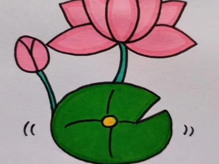 荷塘月色这样画,好简单的哦#简笔画 #跟着抖音学画画 #一学就会系列 #一起学画画 #每天跟我涨知识