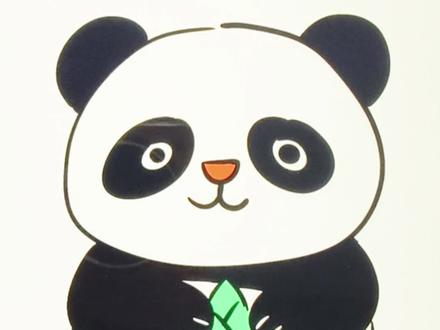 可爱大熊猫吃竹笋#简笔画#画画教程#学画画