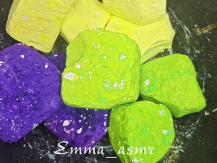 #镁粉块#捏镁粉块#解压 彩色不规则大块