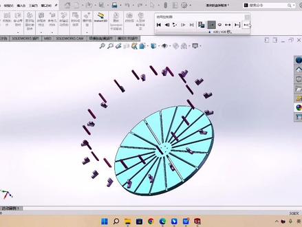 #solidworks教学
装配体爆炸视图制作,#三维建模