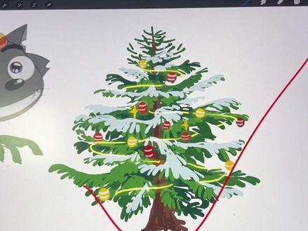 不会画圣诞树?看过这个吗?有手就行! #画画 #万物皆可圣诞树 #ipad绘画 #艺术在抖音 #零基础学画画