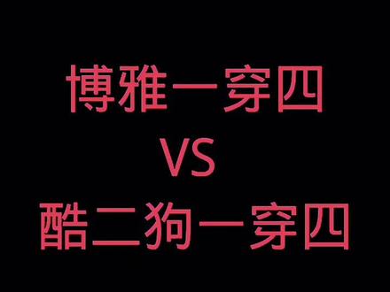 酷二狗VS博雅,一穿四