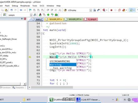 STM32日志打印新姿势-Segger RTT STM32移植Segger RTT移植和使用
#STM32 #stm32开发 #嵌入式开发 #单片机 #单片机开发