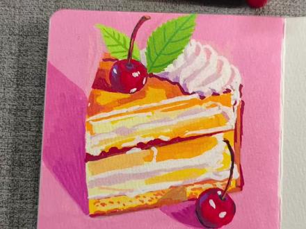 用丙烯马克笔画了块甜甜的蛋糕,感觉咬一口就要融化啦~ 初描丙烯马克笔的随手画,本子是Cuncui纯粹300克中粗纹的。
#丙烯马克笔 #画画教程#画画分享#一起学画画 #初描丙烯马克笔