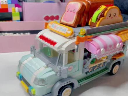 今天拼一个Loz的面包车 细节满满 按的我手疼 #loz #沉浸式 #开箱 #测评 #少女心