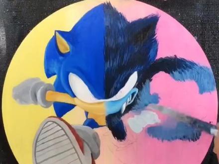 非常简单易学的索尼克 你学会了吗?#创意美术 #快冲2022新年荣耀 #想画就画 #一起学画画 #充能计划