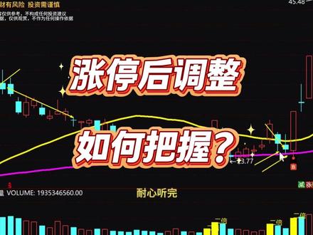 涨停后调整,如何把握? #涨停战法 #股票涨停 #k线图基础知识 #股票基础知识分享 #股票交易技巧