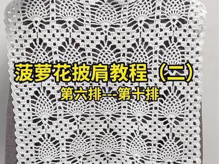菠萝花披肩教程(二) #手工钩针 #编织教程 #针织方法