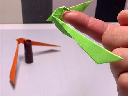 教你折一只好玩的平衡鸟,怎么动都不会掉下来,超级稳#折纸 #手工diy #亲子手工 #手工折纸