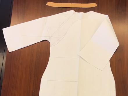 后插袖旗袍画图