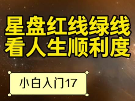 小白入门17-红线绿线的含义 相位解析#真实生活分享计划 #星盘 #星座 #人生感悟 #幸运