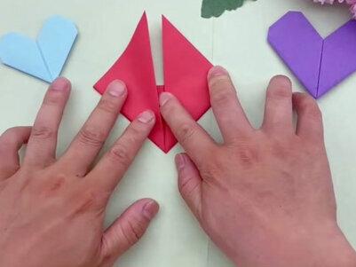 非常简单的爱心折纸 #幼儿手工 #手工diy #折纸教程 #创意手工 #折纸 #手工折纸 #幼儿手工折纸