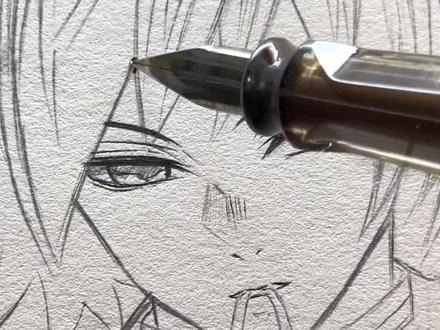 面临即将掉落的墨水,看我如何拯救义勇#日常瞎画 #鬼灭之刃 #义勇 #手绘 #富冈义勇