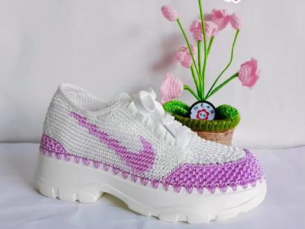 手钩新款对号耐克运动鞋钩织教程#手艺人#母亲节 #耐克 #让喜欢的事成为生活 #手工diy