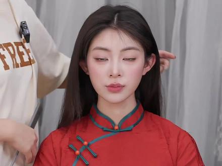 新娘旗袍造型细节教学 #旗袍造型 #发型教程 #中式造型