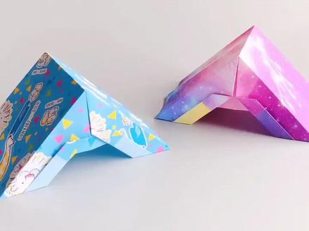 折个简单的小帐篷,可以露营啦😄##手工 #折纸