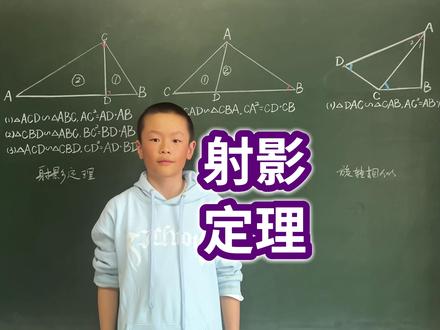 平面几何模型 射影定理 字母相似 旋转相似 #费曼学习法#平面几何#初中数学#小阿文数学#青少年课外知识讲堂