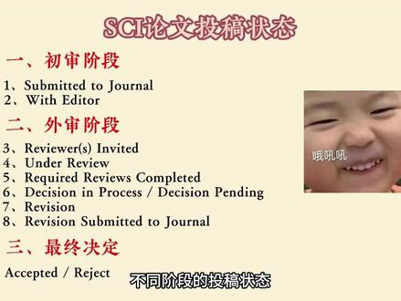 SCI论文投稿状态保姆级解读!#投稿状态 #SCI #干货分享 #论文投稿 #返修