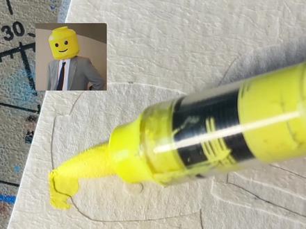 在美纹纸上画实体档案120:乐高人 #后室 #游戏 #美纹纸雕刻 #手工diy