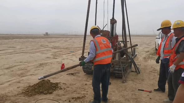 标准贯入试验!#记录在工地上的日子 #呼和浩特市新机场