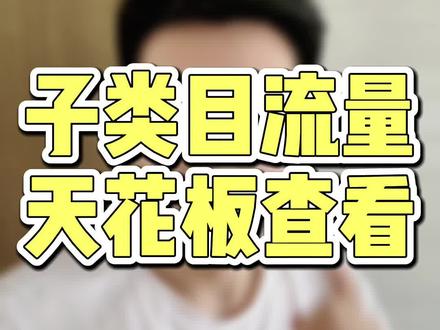 子类目流量天花板查看方案,配合店铺,层级流量天花板一并使用。