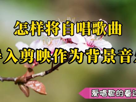 剪映新手入门:教你将全民k歌自唱歌曲,导入剪映做视频背景音乐