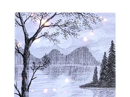 零基础友好!一分钟轻松搞定一幅小风景#零基础学画画 #零基础风景画 #绘画过程分享 #绘画教程 #创作灵感