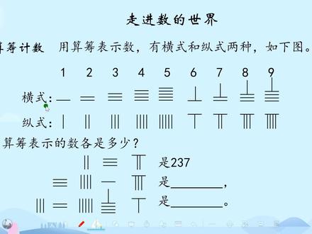10算筹计数:写出算筹表示的数 #不一样的数学 #走进数的
