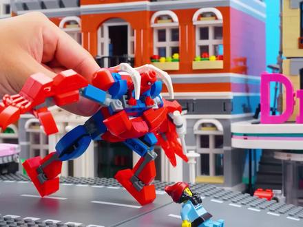 乐高超级英雄机甲:你敢信?简单的乐高积木居然能为超级英雄们 搭建出超强的战斗机甲#乐高 #乐高积木搭建 #蜘蛛侠#宝贝年味企划#妈咪新风向