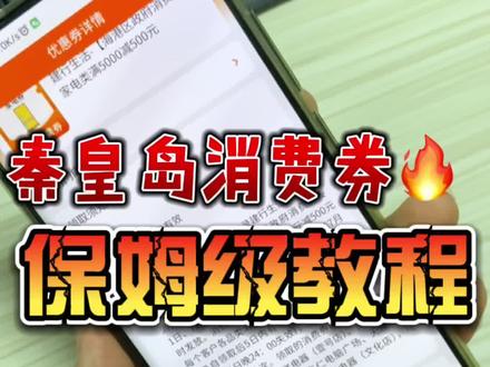这个视频有点长,看完就是赚到,最详细的秦皇岛消费券使用功略,1.1亿元福利走起!#消费券 #秦皇岛消费券