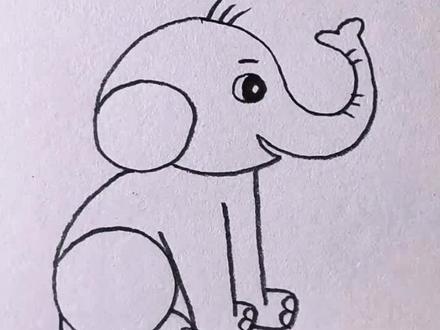 教你用数字6画小象。#画画 #绘画 #简笔画 #创意简笔画 #可爱简笔画