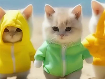 三只小猫搞笑演唱《你笑起来真好看》,真的迷死人了 #可爱猫 #超萌