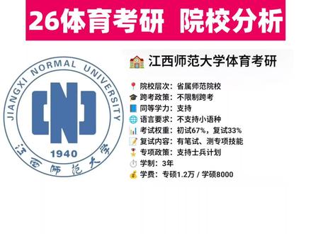 体育考研江西师范大学报考人数骤降40%!
#体育考研 #体育考研择校