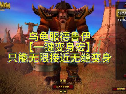 乌龟服/德鲁伊/一键变身/@魔兽世界
