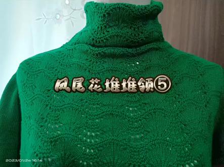凤尾花堆堆领⑤#我们一起织毛衣 #传承手工毛衣 #爱编织