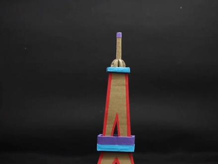 如何制作艾菲铁塔模型#学生科技手工作业 #创意手工 #动手能力 #科技小手工 #创意diy