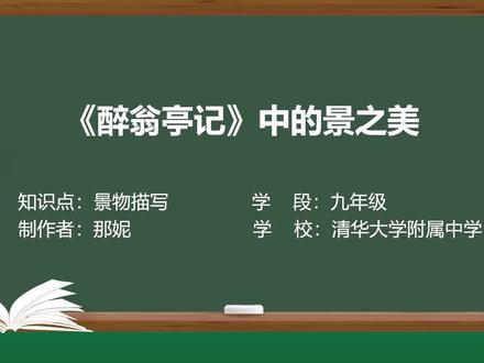 首届“师生共研”微课比赛获奖作品展播#微课 #语文 #河南大学 #学科语文 #研究生
一等奖 | 那妮:《醉翁亭记》中的景之美