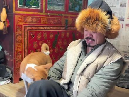 巡山遛狗,骑马喝酒#狗 #马#大山深处自然美山清水秀好风光