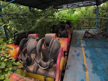 阴雨天来到一座停业多年的梦核游乐园 #梦核 #游乐园