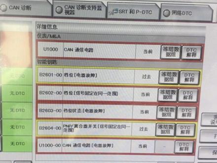 启辰D60仪表报智能钥匙系统故障