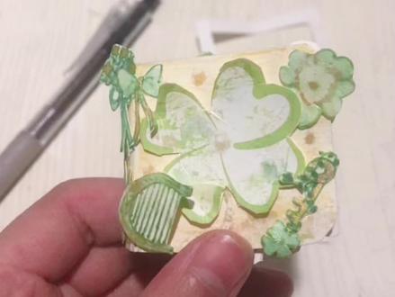 宝子们期待的四叶草立体手书,今天来啦!#做手工我是认真的#四叶草立体手书#🍀&☘️