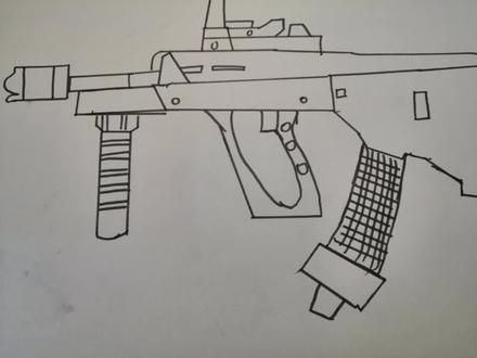#画画#枪械 Aug步枪画法