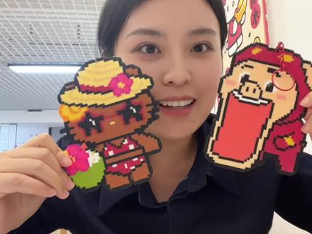 爱拼才会赢! 拼豆初体验,总耗时八个半小时#拼豆 #像素画 #手工