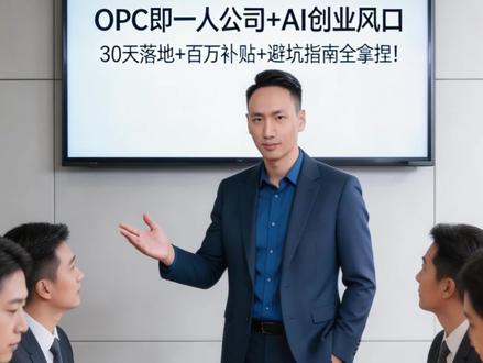 一人公司+AI创业落地实操指南!#OPC政策#AI智能体#一人公司#创业#抖音
