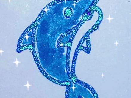 画一只可爱的小海豚!#简笔画 #儿童简笔画 #简笔画教程 #幼儿简笔画 #一起学画画 #画画教程 #艺术